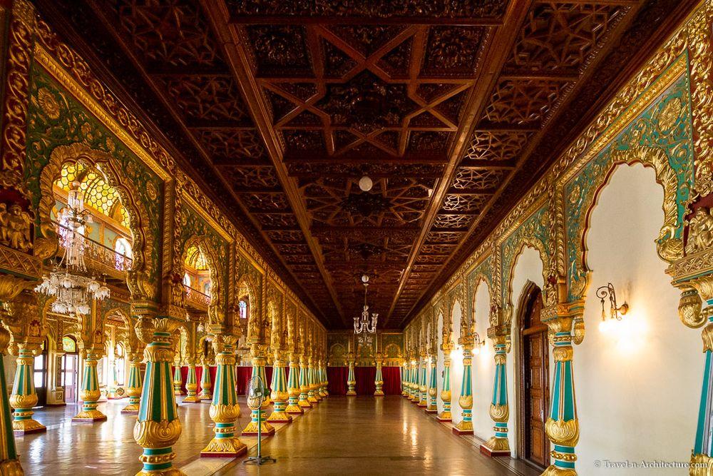 Corridors in Mysore Palace